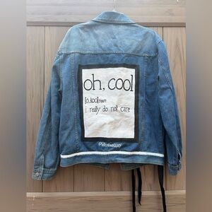 Wren + Glory Denim Hand Painted Jacket